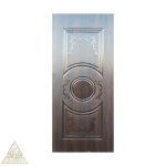 درب ملامینه مدل آفتاب رنگ گردویی تیره ضخامت ۸میل