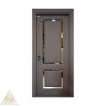 درب اتاقی MDF CNC PVC طوسی