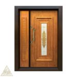 درب ضد سرقت یک و نیم لنگه شیشه خور لوکس