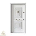 درب ضد سرقت دو قاب برجسته سفید