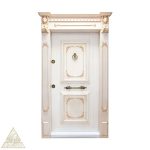 درب ضدسرقت سفید طلایی برجسته