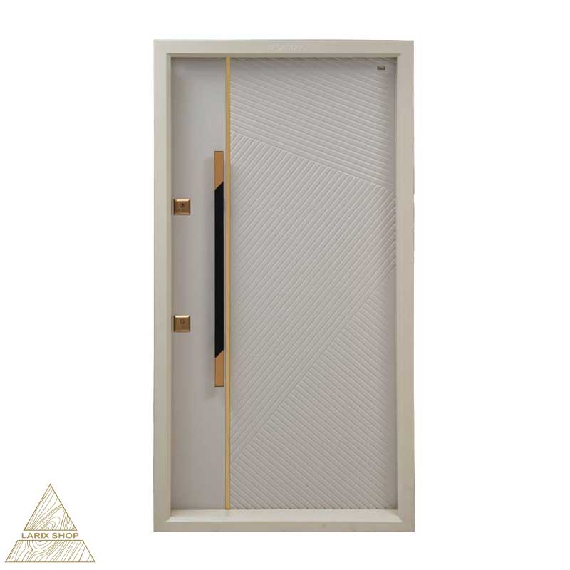 Security-Door-anti-theft-door-S185 درب ضدسرقت CNC PVC سفید - Image 1